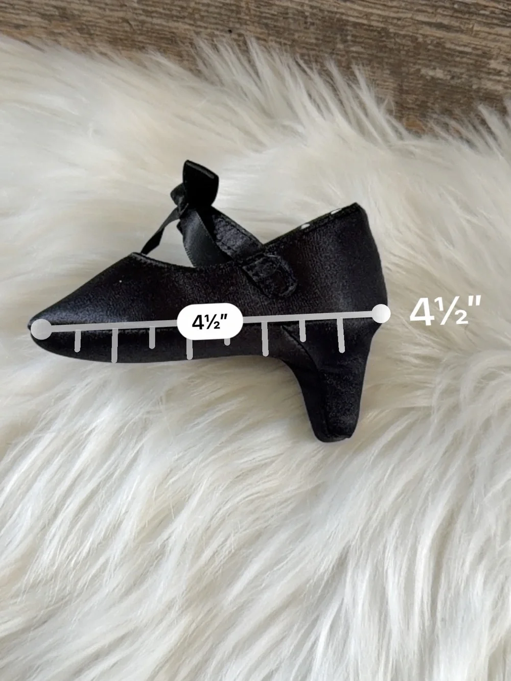 JOYE | Black Satin Baby Heels